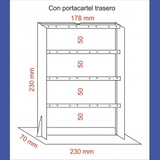 PENDIENTES    4 barras 16 pares porta cartel trasero<br>Medidas: 230 x 70 x 230 mm<br>
